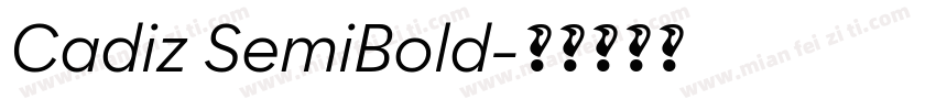 Cadiz SemiBold字体转换